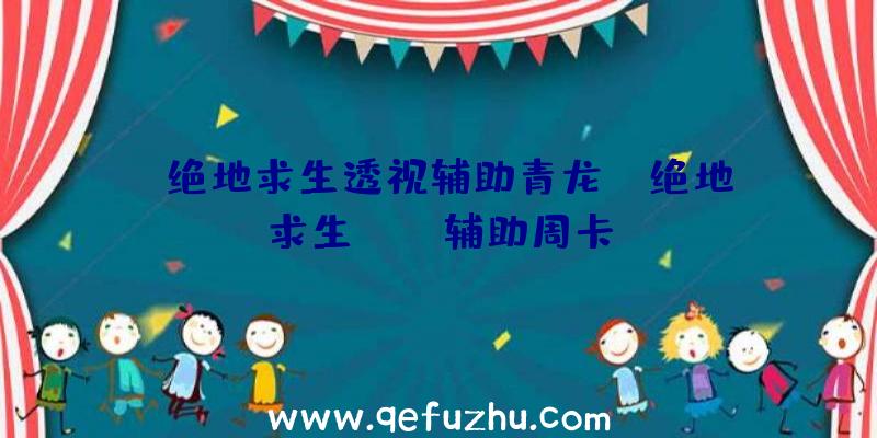 「绝地求生透视辅助青龙」|绝地求生pubg辅助周卡